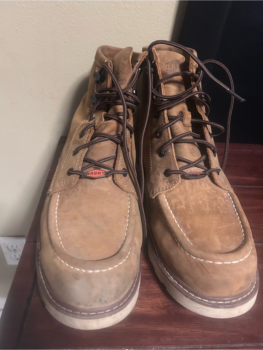 Brunt Marin Unlined Soft Toe Work Boot Slip Size 12